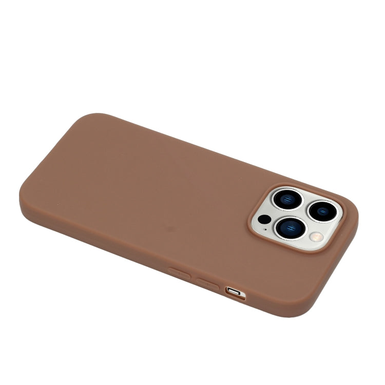 For iPhone 14 Pro Max Solid Color Frosted Silicone Phone Case