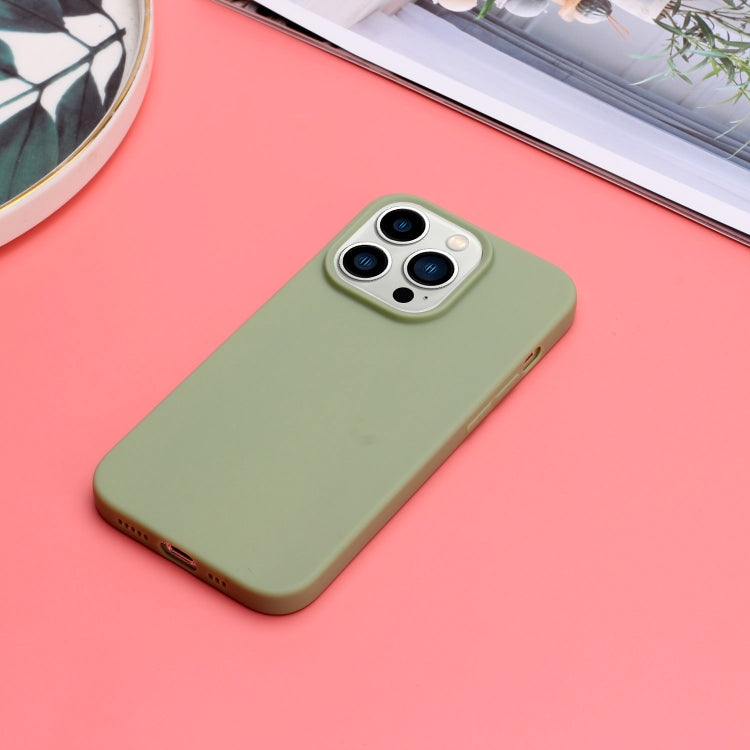 For iPhone 14 Pro Max Solid Color Frosted Silicone Phone Case