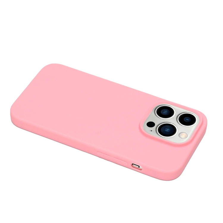 For iPhone 14 Pro Max Solid Color Frosted Silicone Phone Case