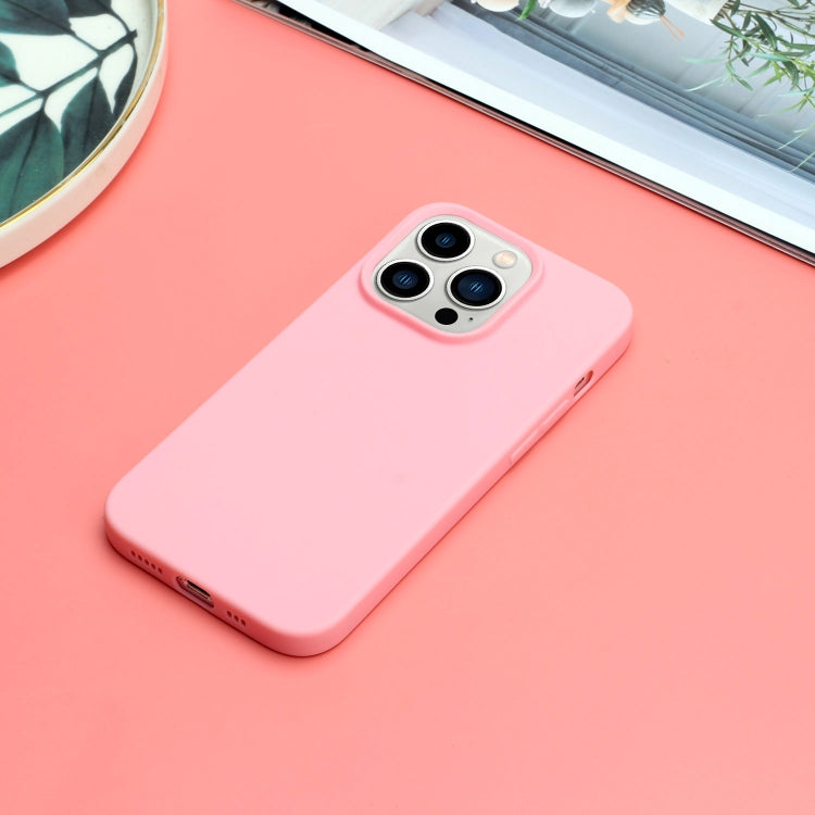 For iPhone 14 Pro Max Solid Color Frosted Silicone Phone Case