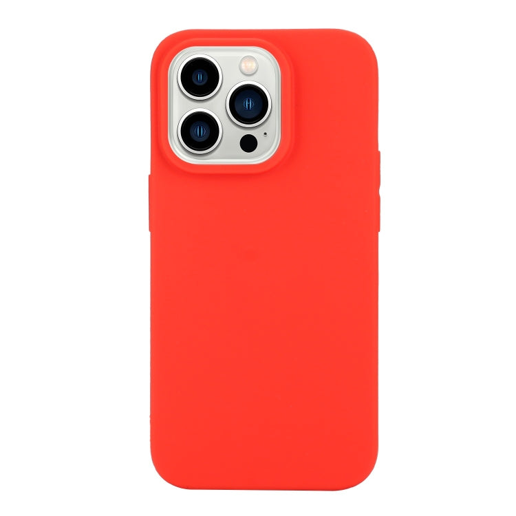 For iPhone 14 Pro Max Solid Color Frosted Silicone Phone Case