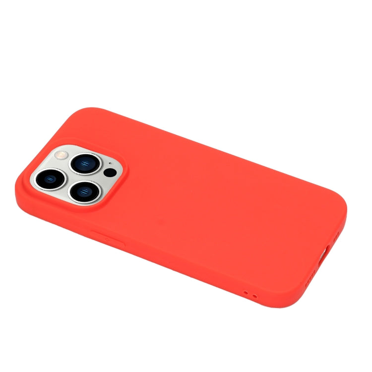 For iPhone 14 Pro Max Solid Color Frosted Silicone Phone Case