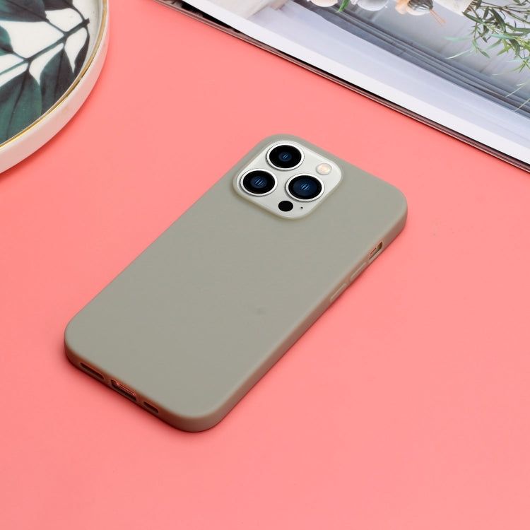 For iPhone 14 Pro Max Solid Color Frosted Silicone Phone Case