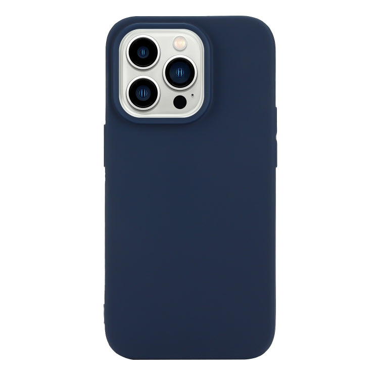 For iPhone 14 Pro Max Solid Color Frosted Silicone Phone Case