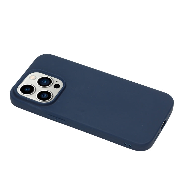 For iPhone 14 Pro Max Solid Color Frosted Silicone Phone Case