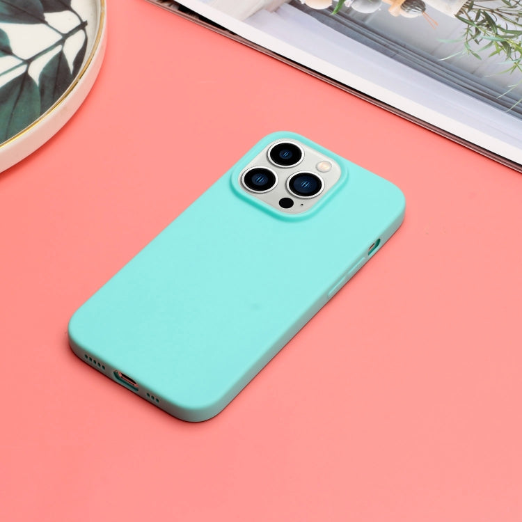 For iPhone 14 Pro Max Solid Color Frosted Silicone Phone Case