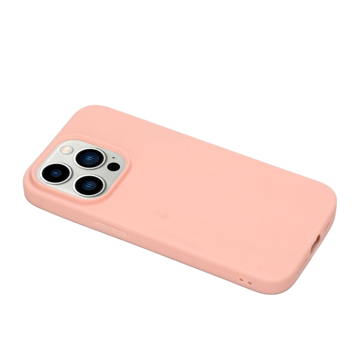 For iPhone 14 Pro Max Solid Color Frosted Silicone Phone Case