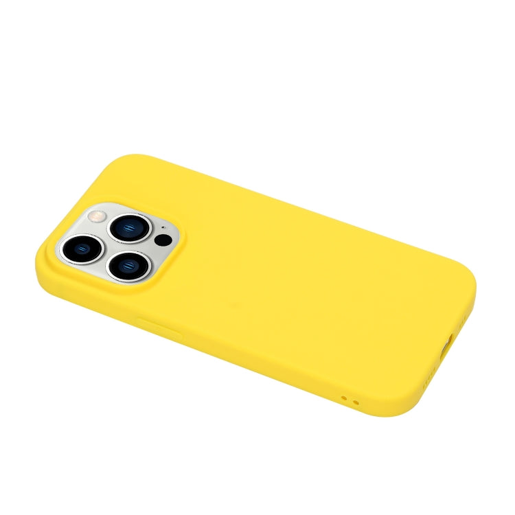 For iPhone 14 Pro Max Solid Color Frosted Silicone Phone Case