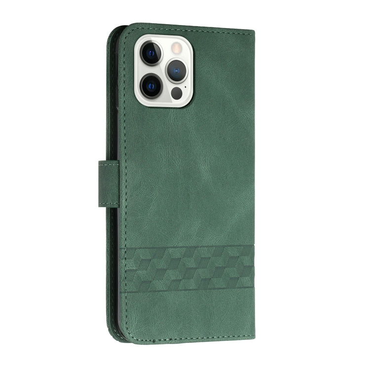 For iPhone 14 Pro Cubic Skin Feel Flip Leather Phone Case