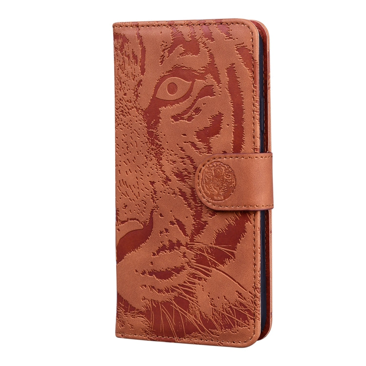 For Asus Zenfone 9 Tiger Embossing Pattern Flip Leather Phone Case
