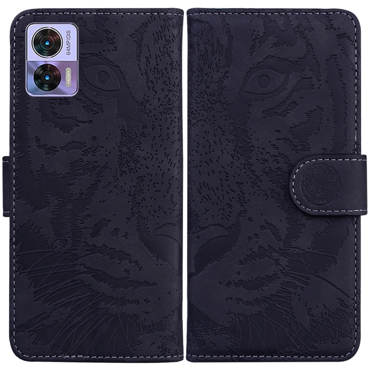 For Motorola Edge 30 Neo / Edge 30 Lite Tiger Embossing Pattern Flip Leather Phone Case