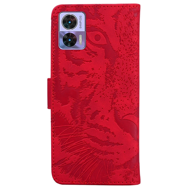 For Motorola Edge 30 Neo / Edge 30 Lite Tiger Embossing Pattern Flip Leather Phone Case