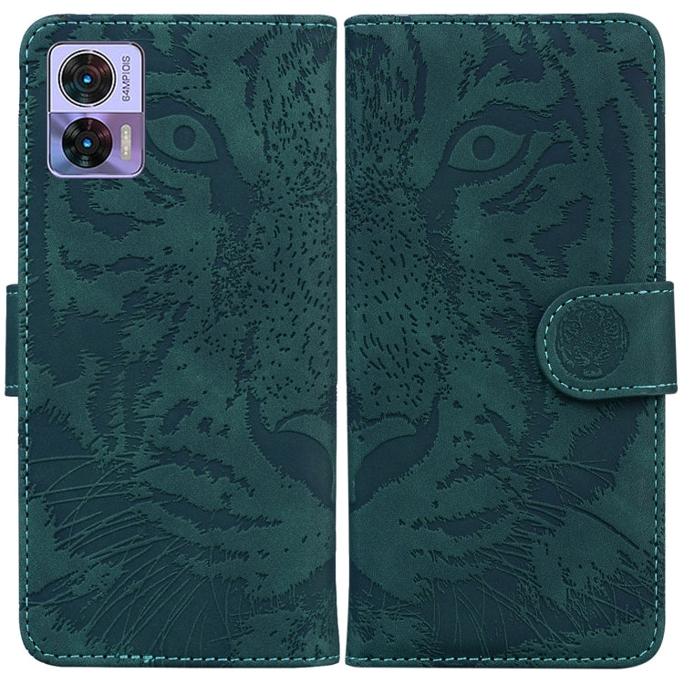 For Motorola Edge 30 Neo / Edge 30 Lite Tiger Embossing Pattern Flip Leather Phone Case