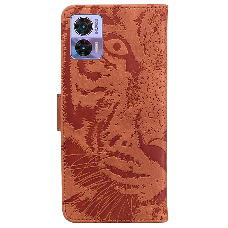 For Motorola Edge 30 Neo / Edge 30 Lite Tiger Embossing Pattern Flip Leather Phone Case