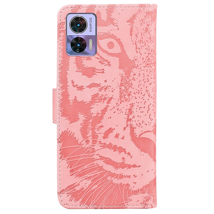 For Motorola Edge 30 Neo / Edge 30 Lite Tiger Embossing Pattern Flip Leather Phone Case
