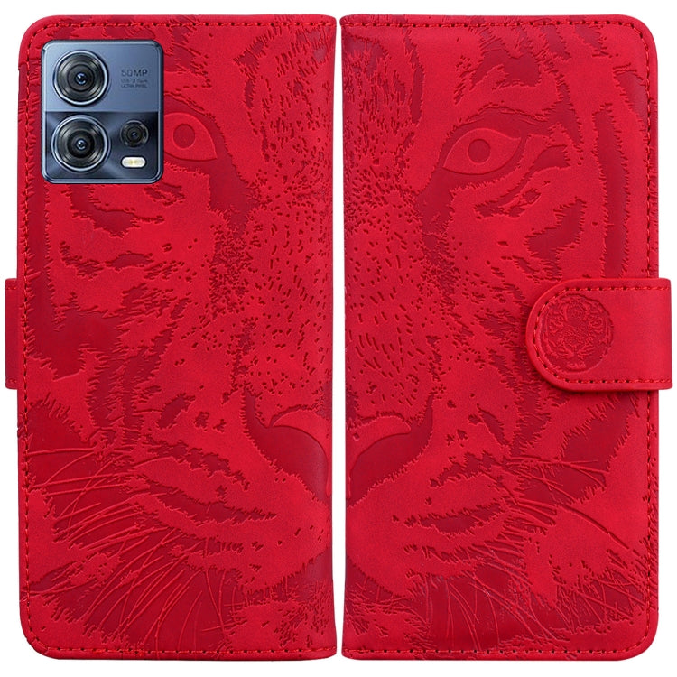 For Motorola Moto S30 Pro 5G / Edge 30 Fusion Tiger Embossing Pattern Flip Leather Phone Case