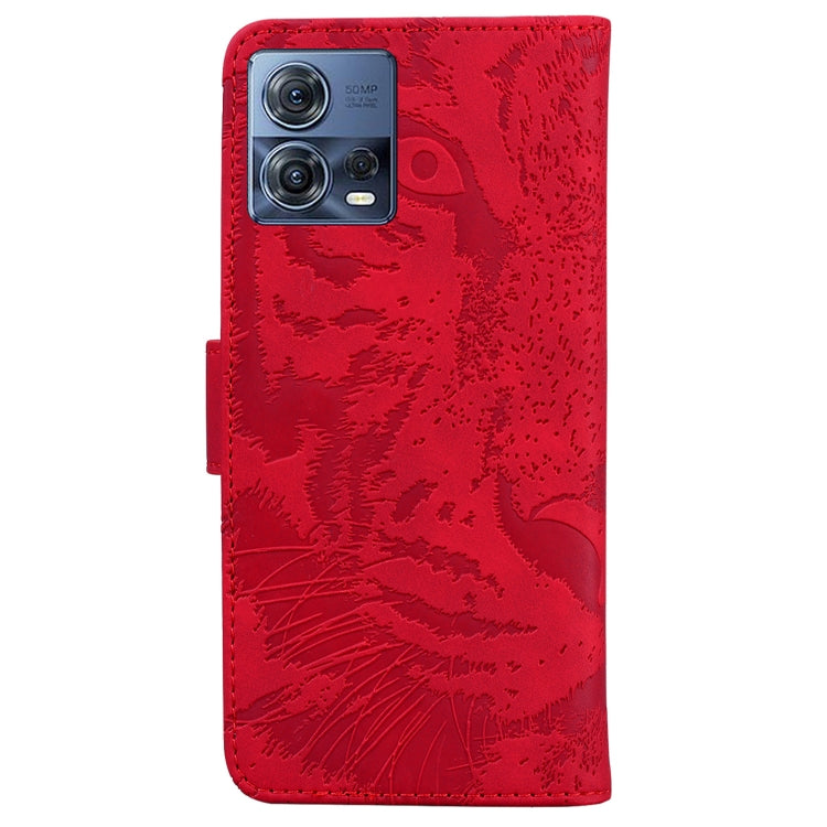 For Motorola Moto S30 Pro 5G / Edge 30 Fusion Tiger Embossing Pattern Flip Leather Phone Case