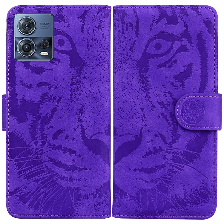 For Motorola Moto S30 Pro 5G / Edge 30 Fusion Tiger Embossing Pattern Flip Leather Phone Case