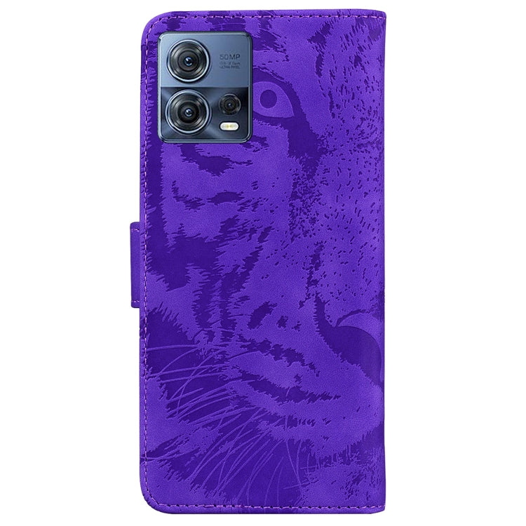 For Motorola Moto S30 Pro 5G / Edge 30 Fusion Tiger Embossing Pattern Flip Leather Phone Case