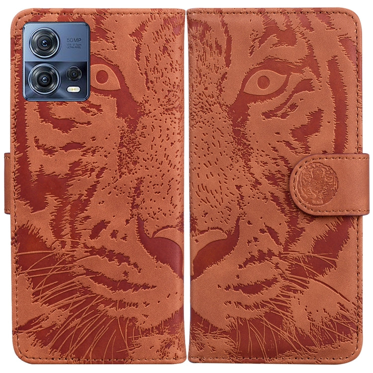 For Motorola Moto S30 Pro 5G / Edge 30 Fusion Tiger Embossing Pattern Flip Leather Phone Case