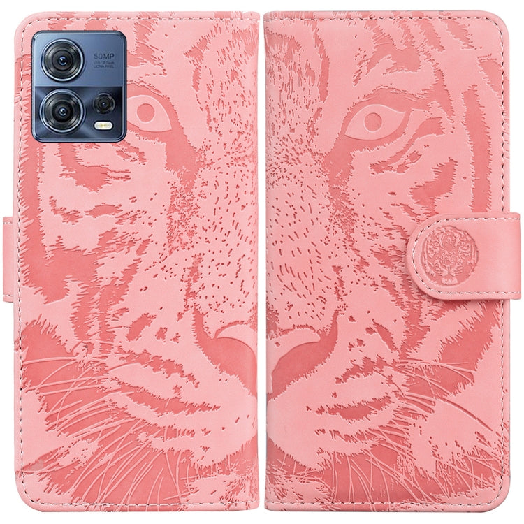 For Motorola Moto S30 Pro 5G / Edge 30 Fusion Tiger Embossing Pattern Flip Leather Phone Case