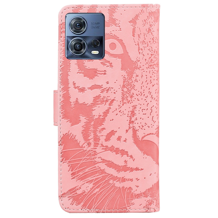For Motorola Moto S30 Pro 5G / Edge 30 Fusion Tiger Embossing Pattern Flip Leather Phone Case