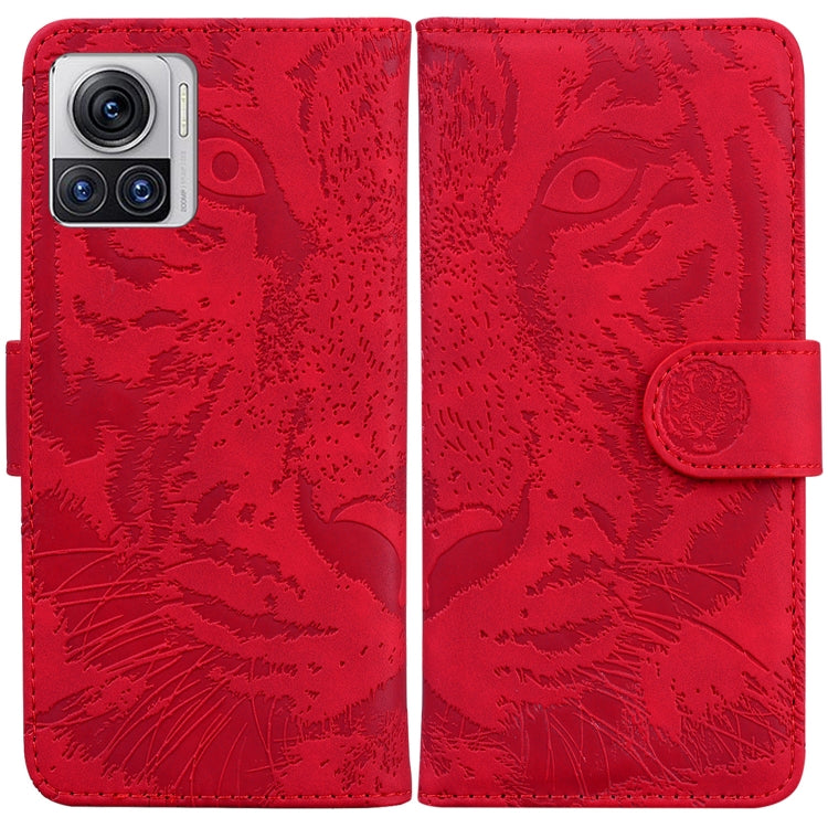 For Motorola Moto X30 Pro 5G / Edge 30 Ultra Tiger Embossing Pattern Flip Leather Phone Case