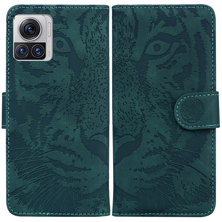 For Motorola Moto X30 Pro 5G / Edge 30 Ultra Tiger Embossing Pattern Flip Leather Phone Case