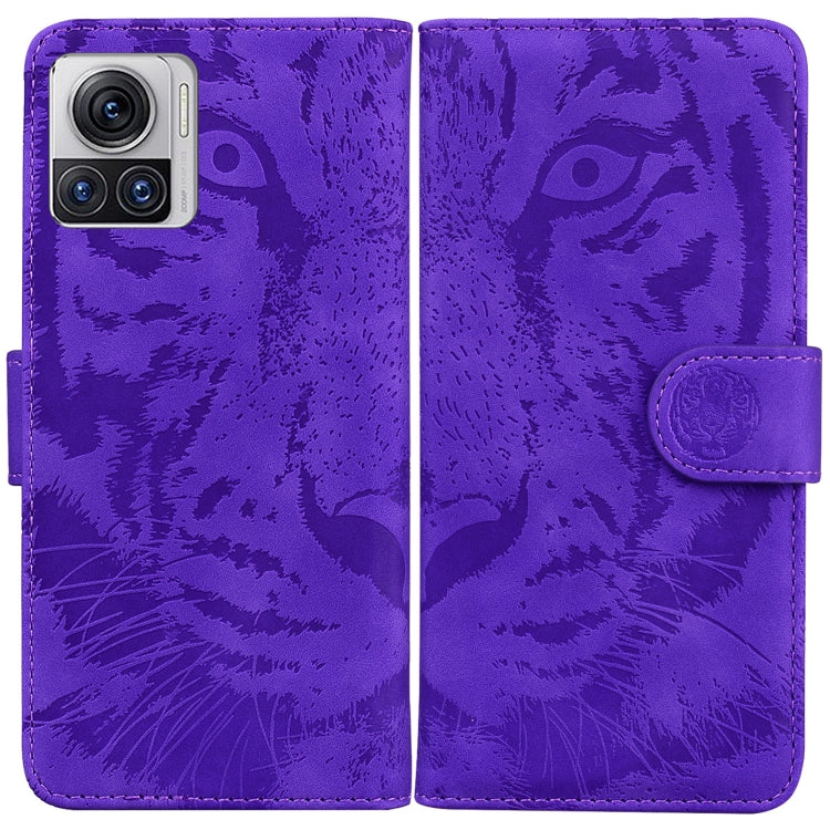 For Motorola Moto X30 Pro 5G / Edge 30 Ultra Tiger Embossing Pattern Flip Leather Phone Case