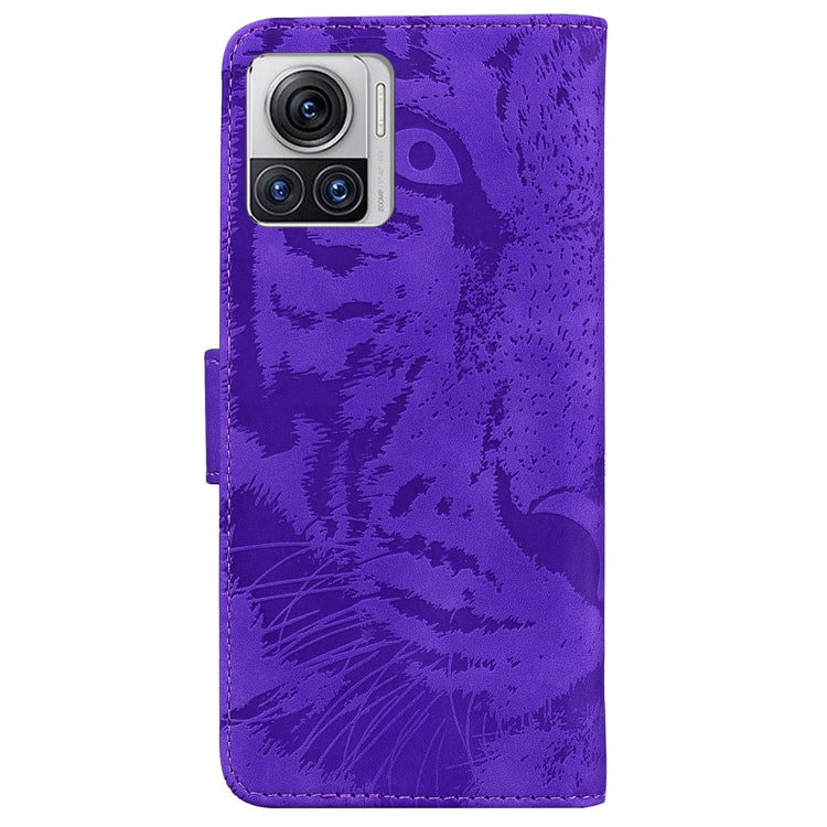For Motorola Moto X30 Pro 5G / Edge 30 Ultra Tiger Embossing Pattern Flip Leather Phone Case