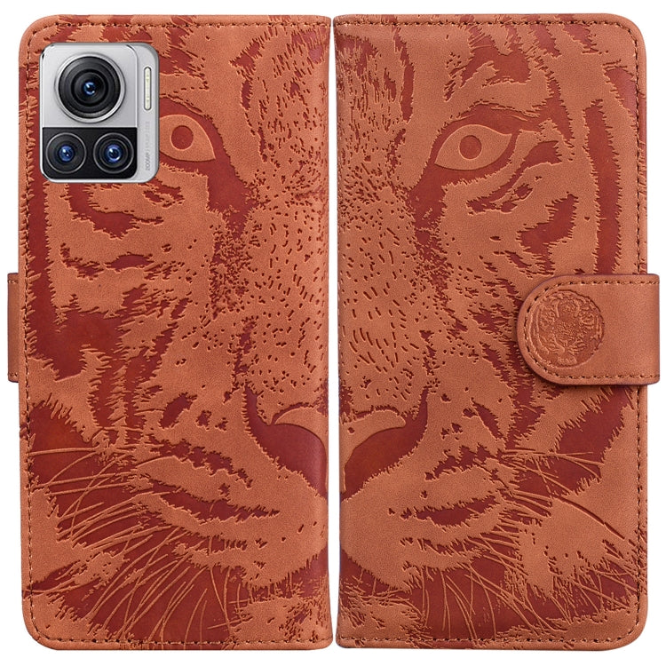 For Motorola Moto X30 Pro 5G / Edge 30 Ultra Tiger Embossing Pattern Flip Leather Phone Case