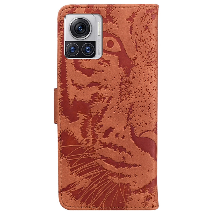 For Motorola Moto X30 Pro 5G / Edge 30 Ultra Tiger Embossing Pattern Flip Leather Phone Case