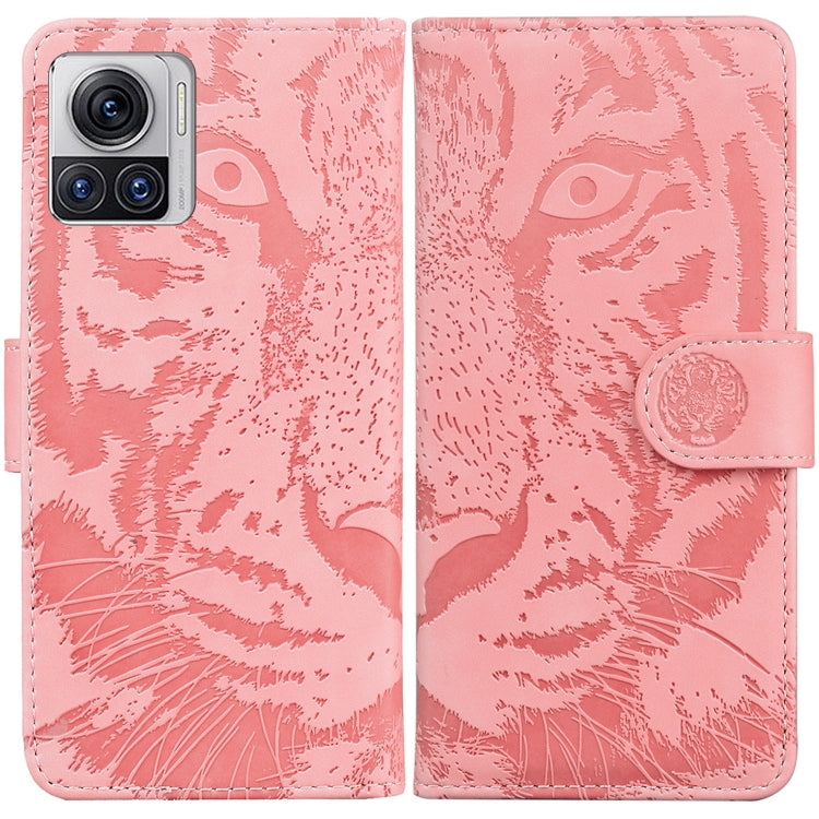For Motorola Moto X30 Pro 5G / Edge 30 Ultra Tiger Embossing Pattern Flip Leather Phone Case