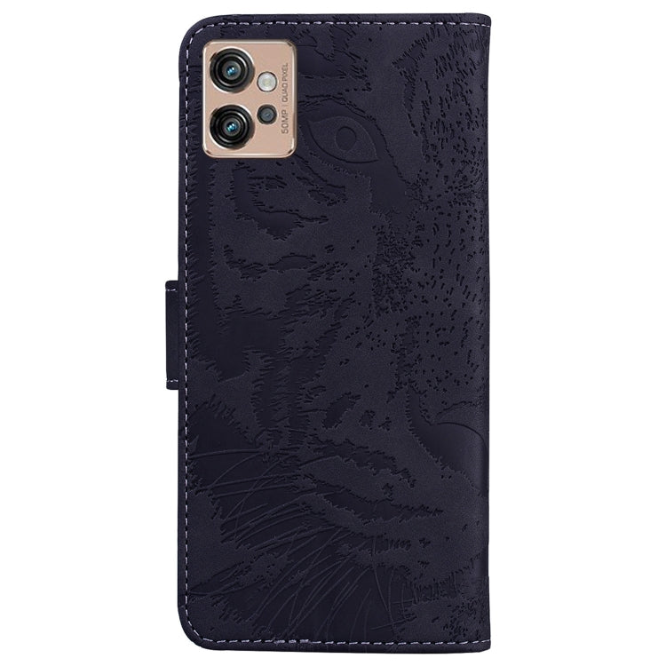 For Motorola Moto G32 Tiger Embossing Pattern Flip Leather Phone Case