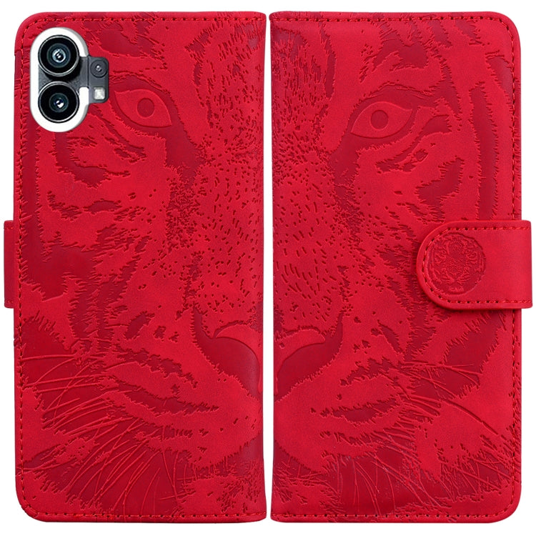 For Nothing Phone 1 Tiger Embossing Pattern Flip Leather Phone Case