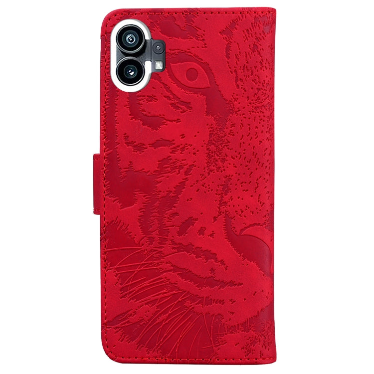 For Nothing Phone 1 Tiger Embossing Pattern Flip Leather Phone Case
