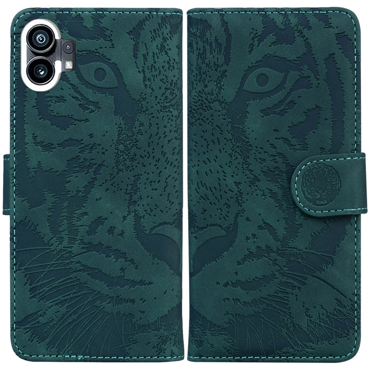 For Nothing Phone 1 Tiger Embossing Pattern Flip Leather Phone Case