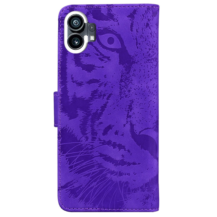For Nothing Phone 1 Tiger Embossing Pattern Flip Leather Phone Case