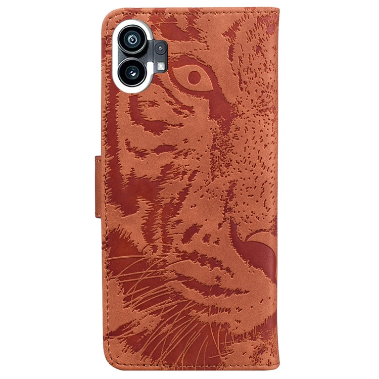 For Nothing Phone 1 Tiger Embossing Pattern Flip Leather Phone Case
