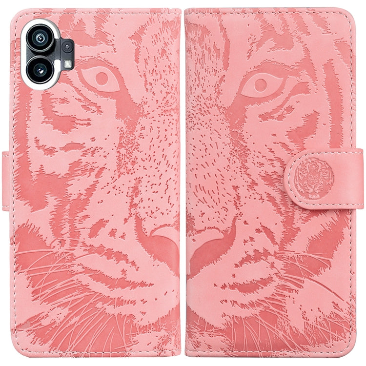 For Nothing Phone 1 Tiger Embossing Pattern Flip Leather Phone Case