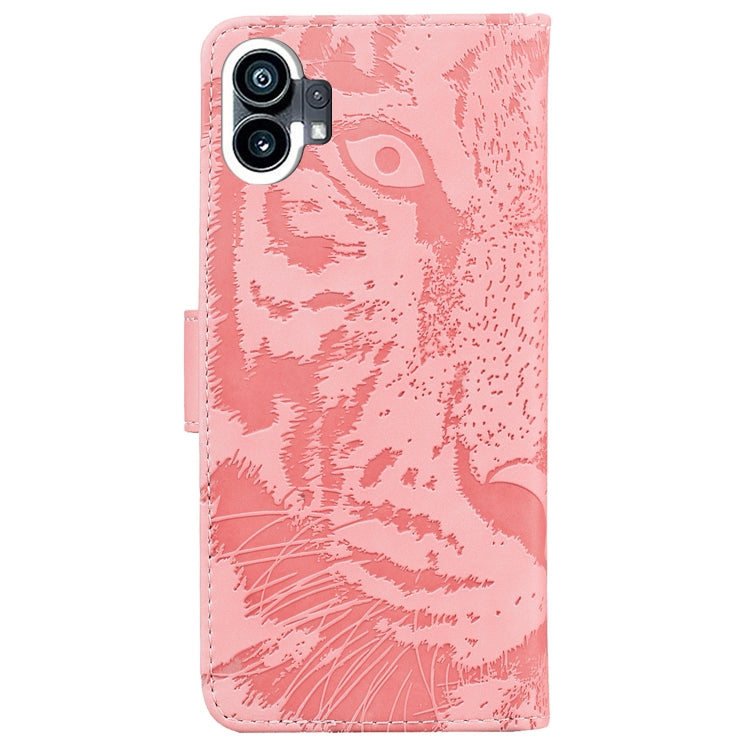 For Nothing Phone 1 Tiger Embossing Pattern Flip Leather Phone Case