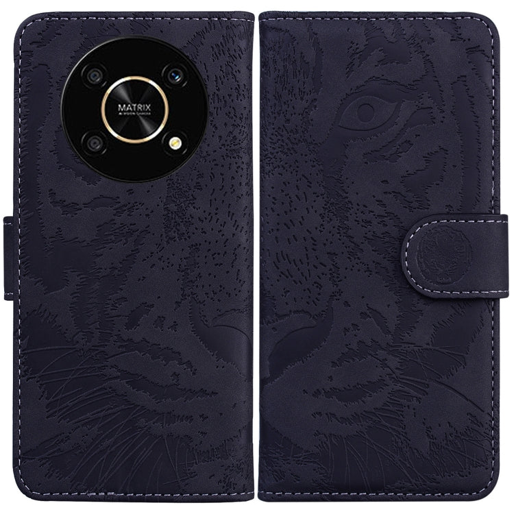For Honor X9 / X9 5G Tiger Embossing Pattern Flip Leather Phone Case