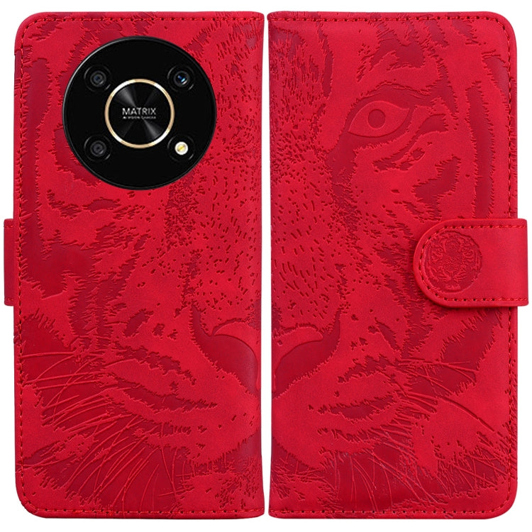 For Honor X9 / X9 5G Tiger Embossing Pattern Flip Leather Phone Case