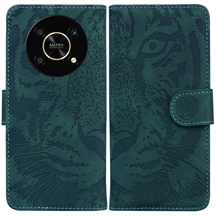 For Honor X9 / X9 5G Tiger Embossing Pattern Flip Leather Phone Case