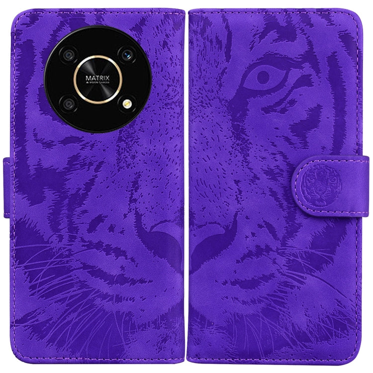 For Honor X9 / X9 5G Tiger Embossing Pattern Flip Leather Phone Case