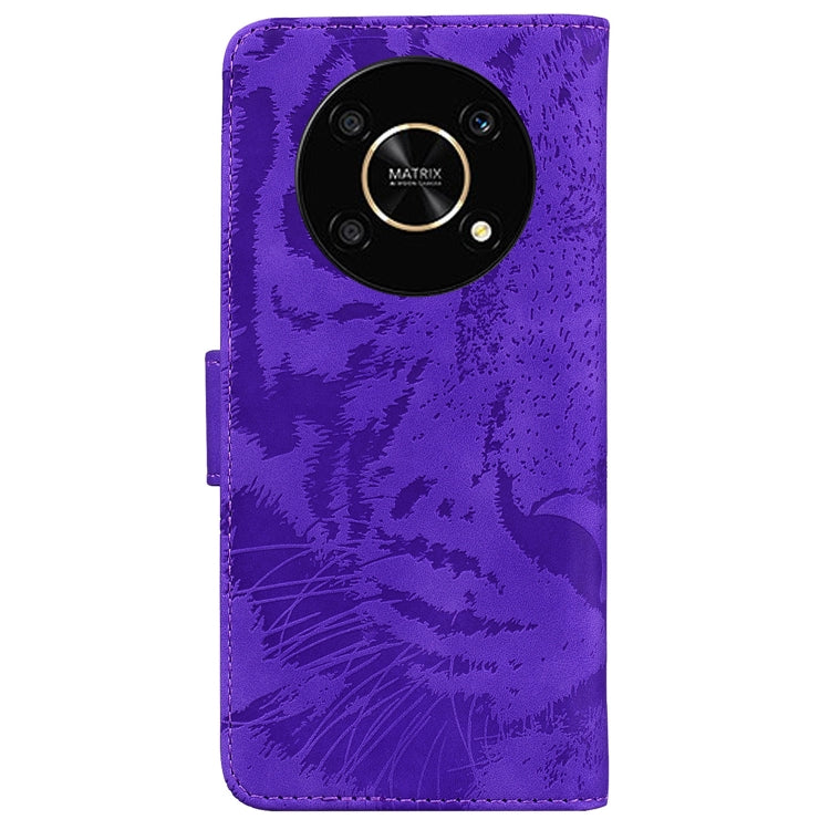 For Honor X9 / X9 5G Tiger Embossing Pattern Flip Leather Phone Case