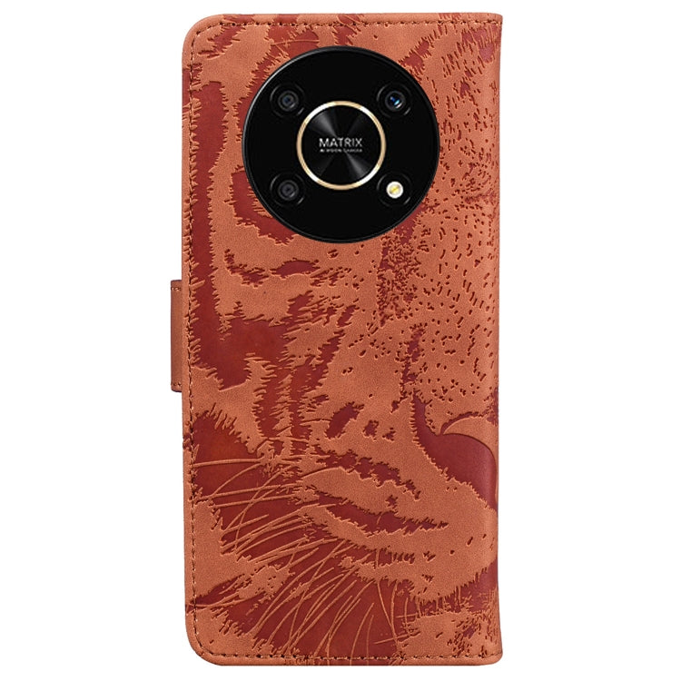 For Honor X9 / X9 5G Tiger Embossing Pattern Flip Leather Phone Case