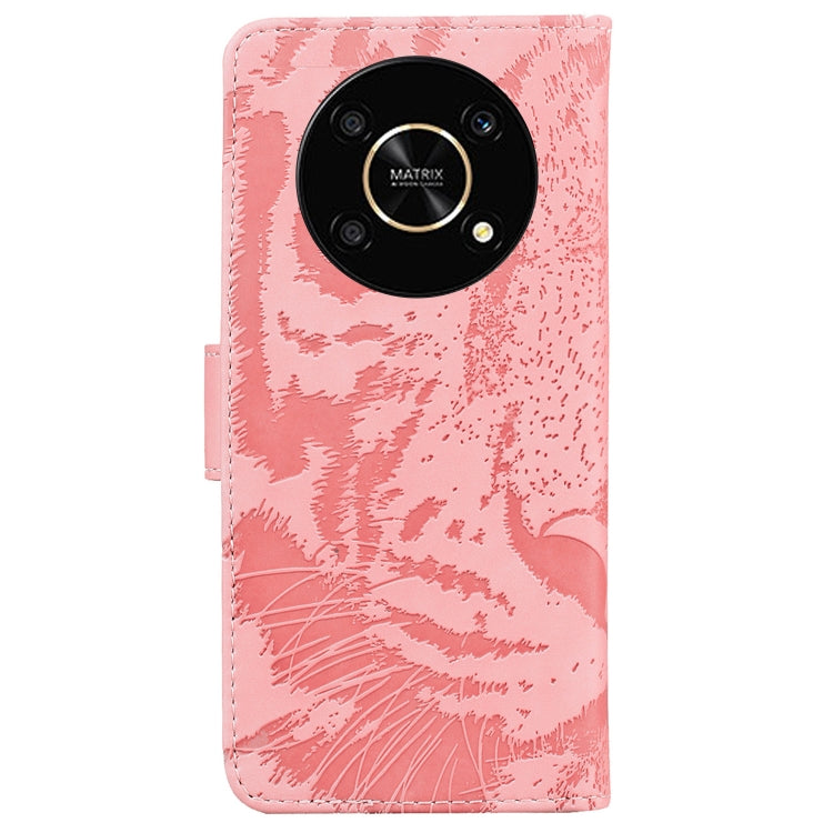 For Honor X9 / X9 5G Tiger Embossing Pattern Flip Leather Phone Case