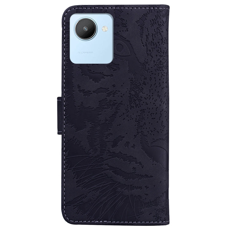 For Realme C30 Tiger Embossing Pattern Flip Leather Phone Case