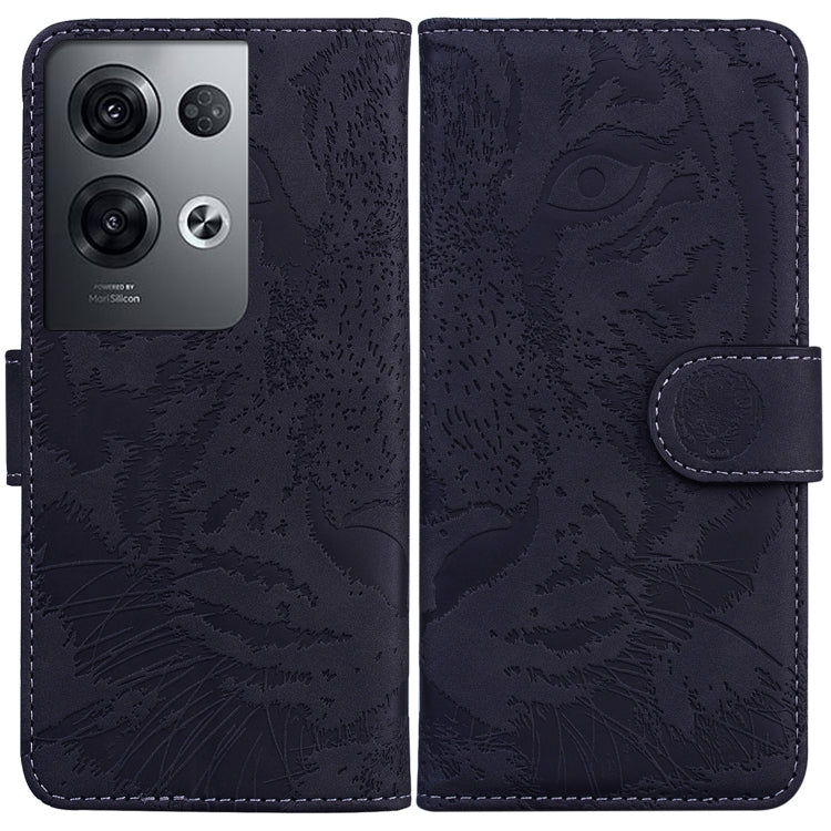 For OPPO Reno8 Pro Tiger Embossing Pattern Flip Leather Phone Case